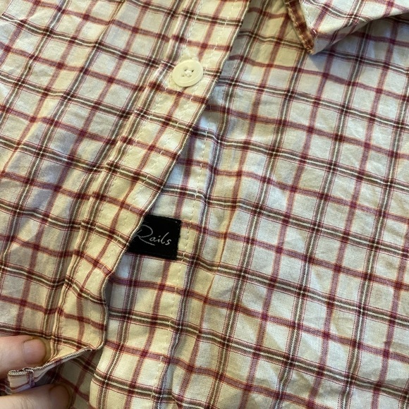 Rails plaid windowpane cotton button down shirt - Picture 2 of 4